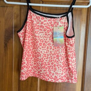 ROMWE Pink Leopard Print Tank Top